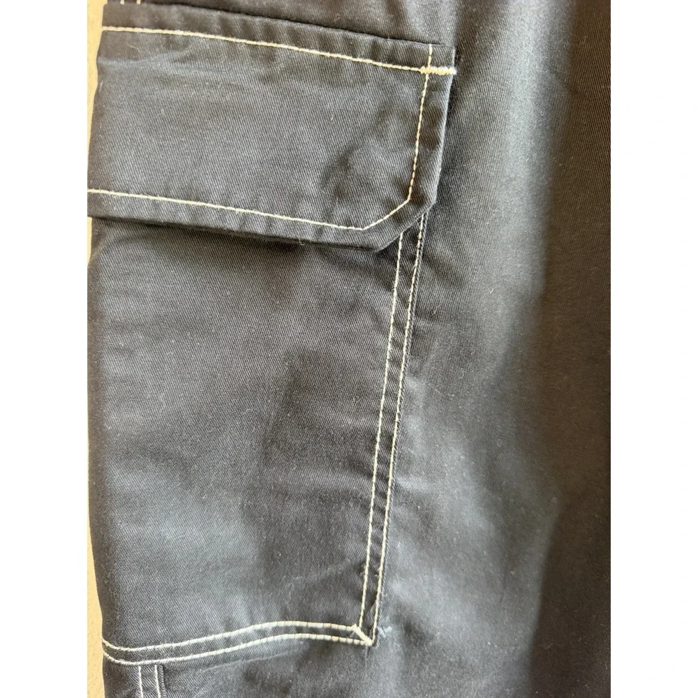 NWT True Religion Men's 36x32 Black Cotton Straight Fit Cargo Pants